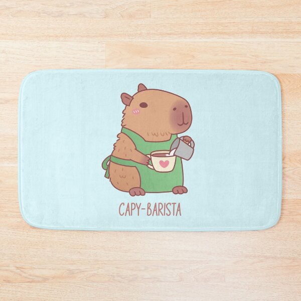 Item preview, Cute Capybara Barista Making Coffee designed and sold by rustydoodle.