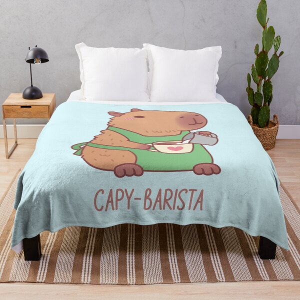 Item preview, Cute Capybara Barista Making Coffee designed and sold by rustydoodle.
