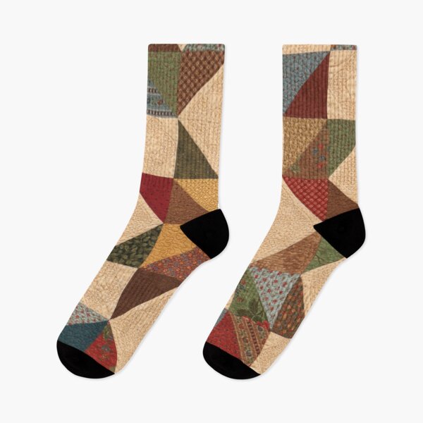 Item preview, Patchwork Art Mosaic Shapes Square Triangle Rhombus Curve Patterns  designed and sold by ErisMerch.