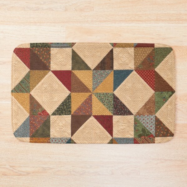 Item preview, Patchwork Art Mosaic Shapes Square Triangle Rhombus Curve Patterns  designed and sold by ErisMerch.