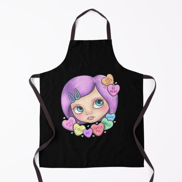 Item preview, Pretty Blythe Doll Face with Candy Hearts designed and sold by FreyaDraws.