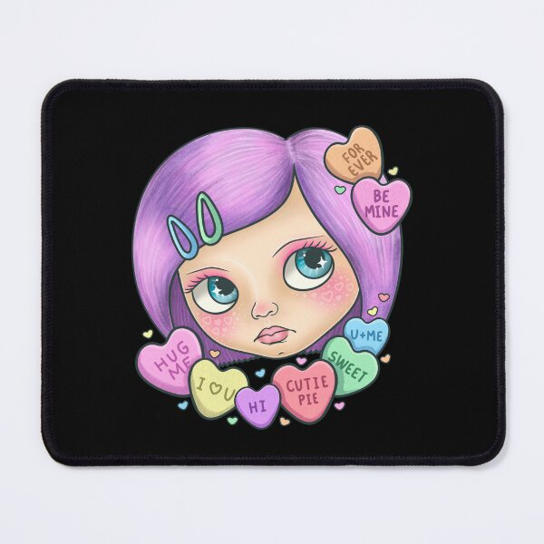 Item preview, Pretty Blythe Doll Face with Candy Hearts designed and sold by FreyaDraws.