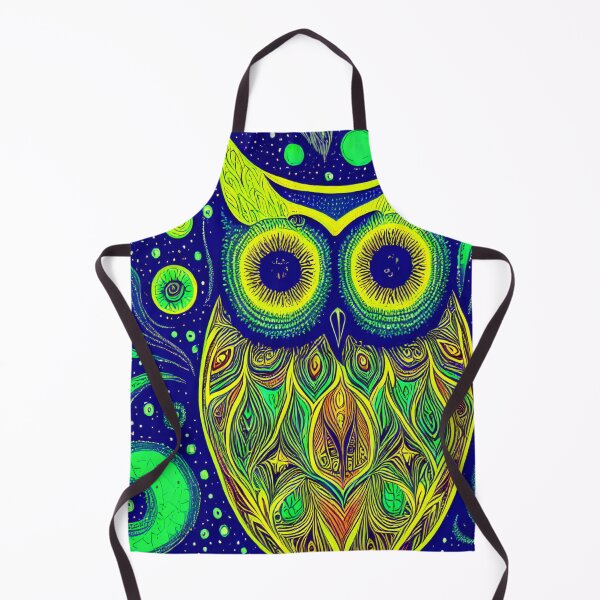 Item preview, Cosmic Owl Tribal Totem in Outer Space designed and sold by ittybittyowl.