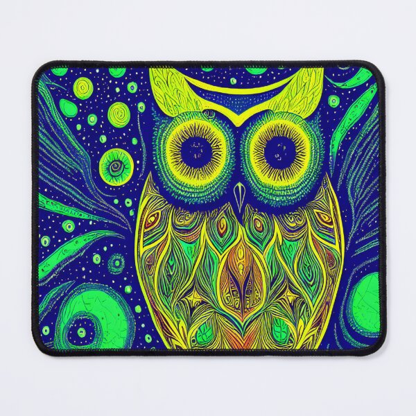 Item preview, Cosmic Owl Tribal Totem in Outer Space designed and sold by ittybittyowl.