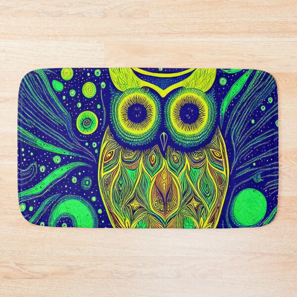 Item preview, Cosmic Owl Tribal Totem in Outer Space designed and sold by ittybittyowl.