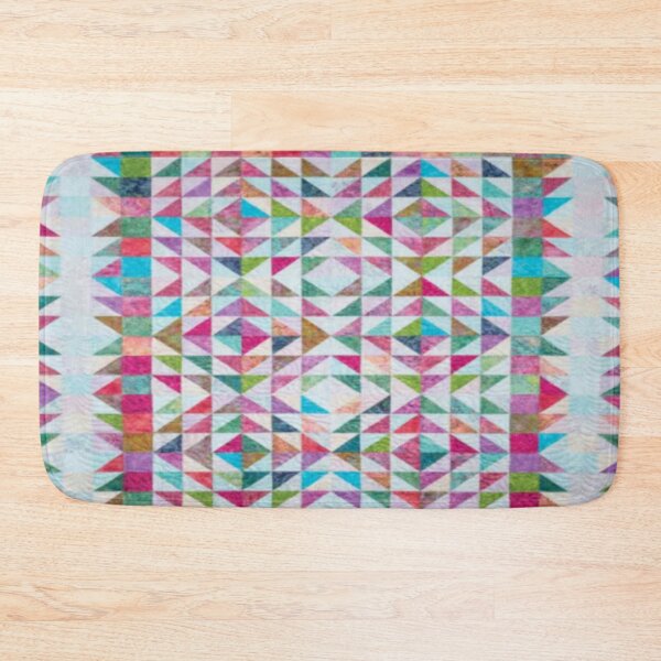 Item preview, Patchwork Art Mosaic Shapes Square Triangle Rhombus Different Colors designed and sold by ErisMerch.