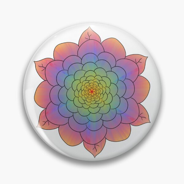 Artikelvorschau, Regenbogen-Geo-Blume entworfen und verkauft von KiGee.