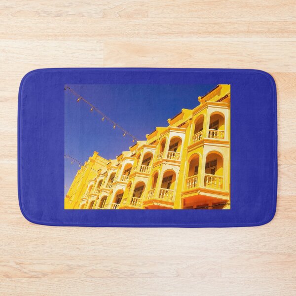 Item preview, Yellow ancient floored facade against blue sky designed and sold by kall3bu.