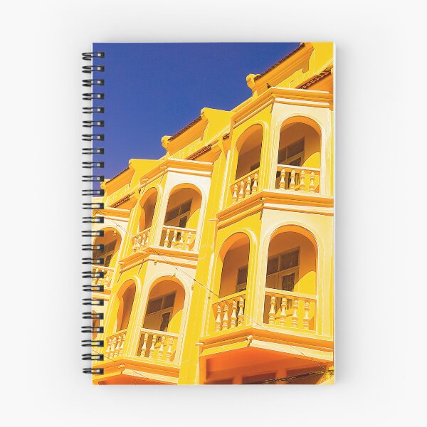 Item preview, Yellow ancient floored facade against blue sky designed and sold by kall3bu.