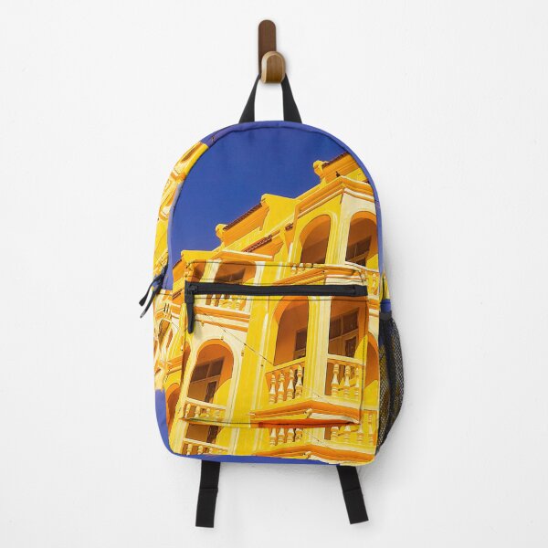 Item preview, Yellow ancient floored facade against blue sky designed and sold by kall3bu.