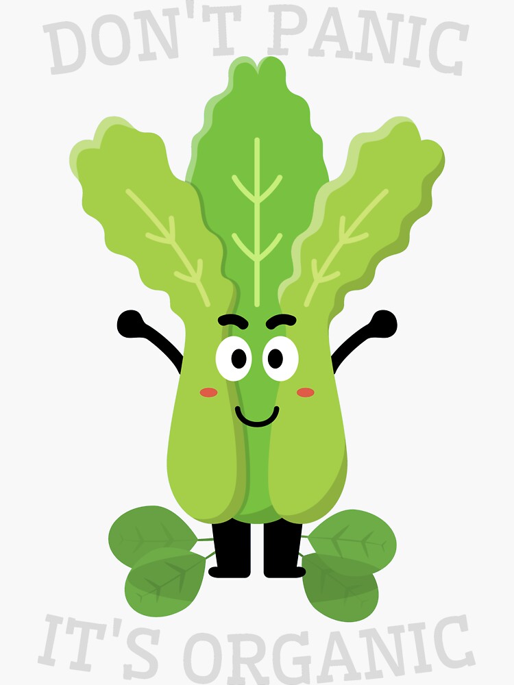 "Don't Panic It's Organic" Sticker for Sale by Tailzounet | Redbubble