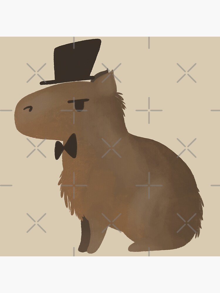 "Fancy Capybara" Poster for Sale by lilacfeathers | Redbubble