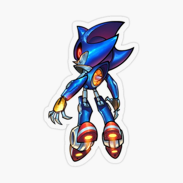 Sonic The Hedgehog- Metal Sonic 3- 10 Vinyl Decal Stickers