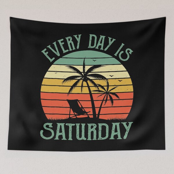 Item preview, Every Day Is Saturday Funny Retired Vintage designed and sold by Abaddon-art.