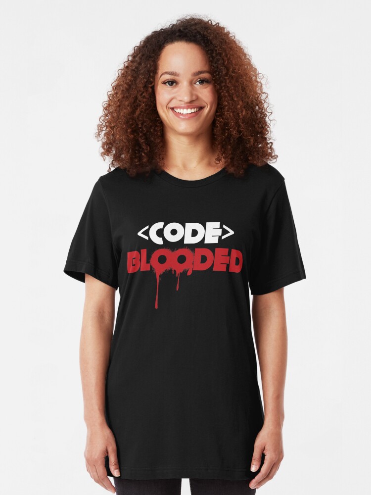 code blooded developer t shirt