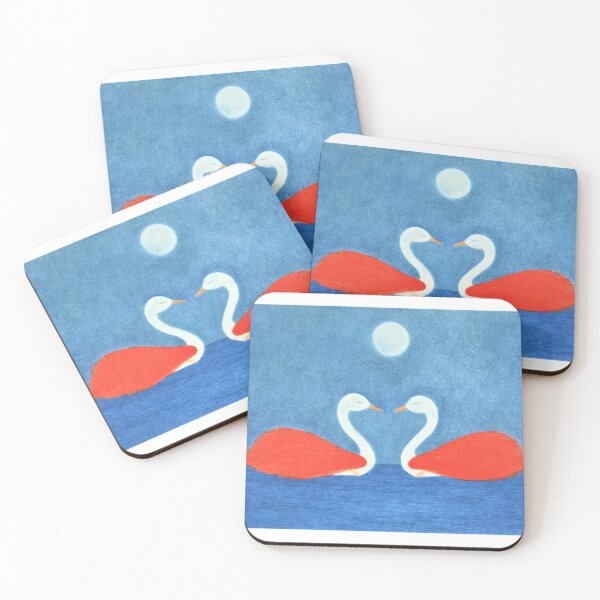 Item preview, Romantic Swans with Moon, Two Swans, Spiritual Swans designed and sold by ClaudinesArt.