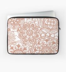 Funda para portátil Patrón de oro rosa Mandala