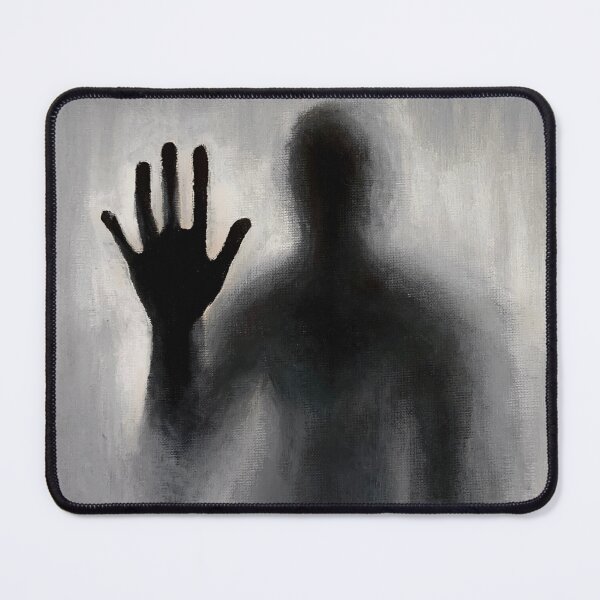 Item preview, Black and white shadow person in mirror designed and sold by Sorbelloart.