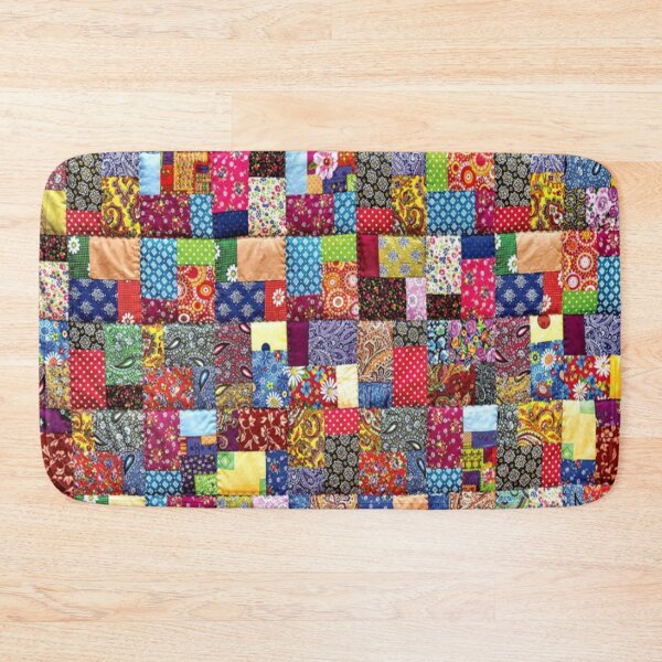 Item preview, Patchwork Art Mosaic Shapes Square Triangular Rhombus Star Flower Circle Patterns Different Colors  designed and sold by ErisMerch.