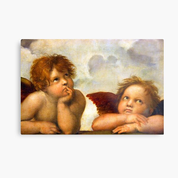 Angels Cherubs Raphael Santi Sistine Madonna Sweet Metal Print