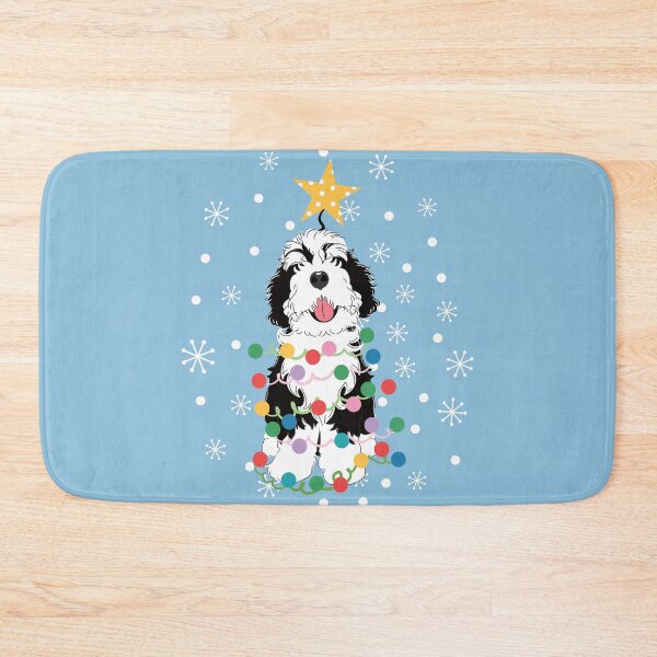 Item preview, Black and White Bernedoodle Christmas Tree designed and sold by Lulupainting.