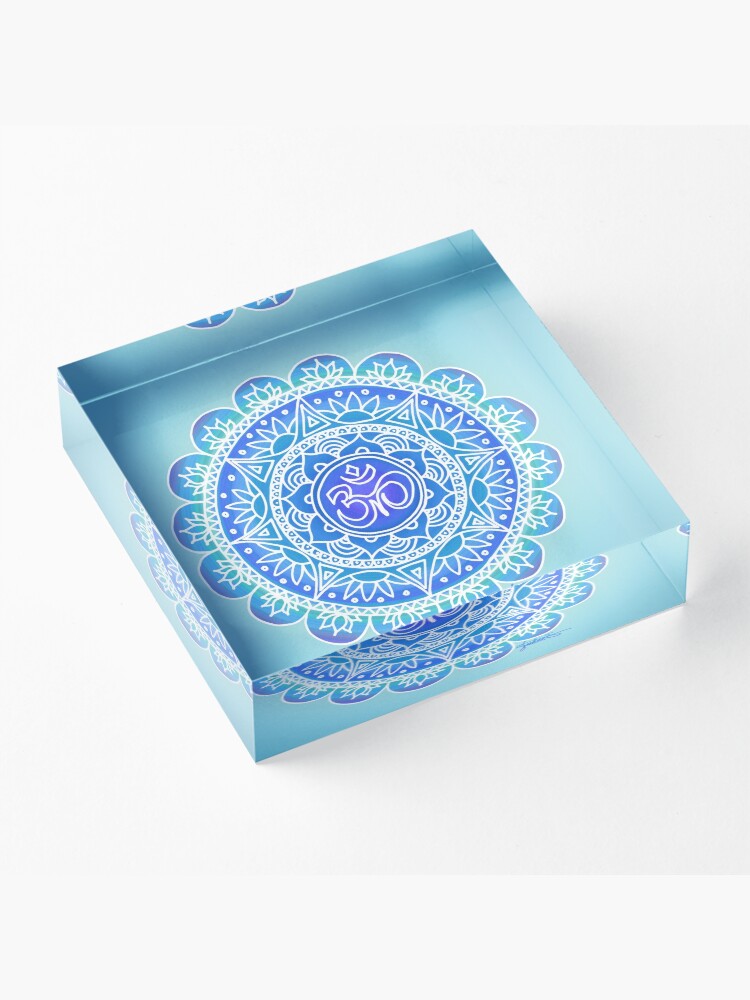 Alternate view of Blue Ohm Mandala Acrylic Block