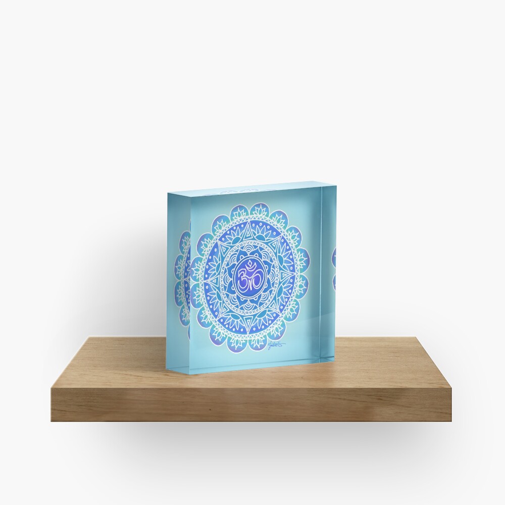 Blue Ohm Mandala Acrylic Block