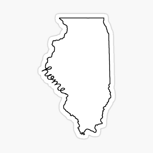Illinois Home State Outline Sticker