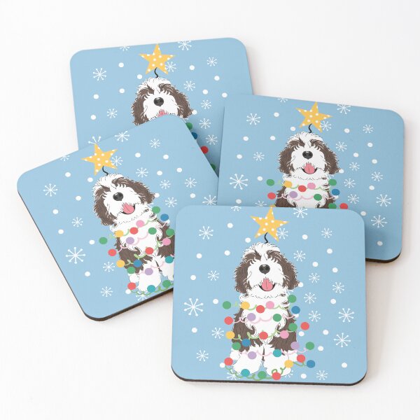 Artikelvorschau, Braun gestromter Bernedoodle-Weihnachtsbaum entworfen und verkauft von Lulupainting.