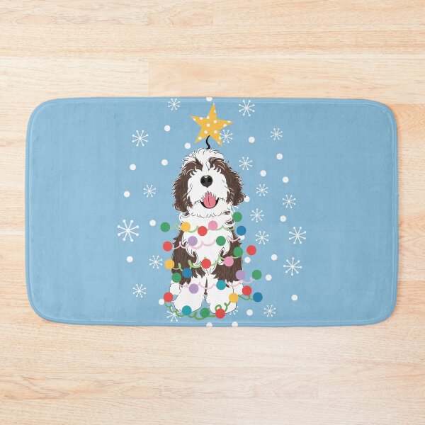 Item preview, Brown Brindle Bernedoodle Christmas Tree designed and sold by Lulupainting.
