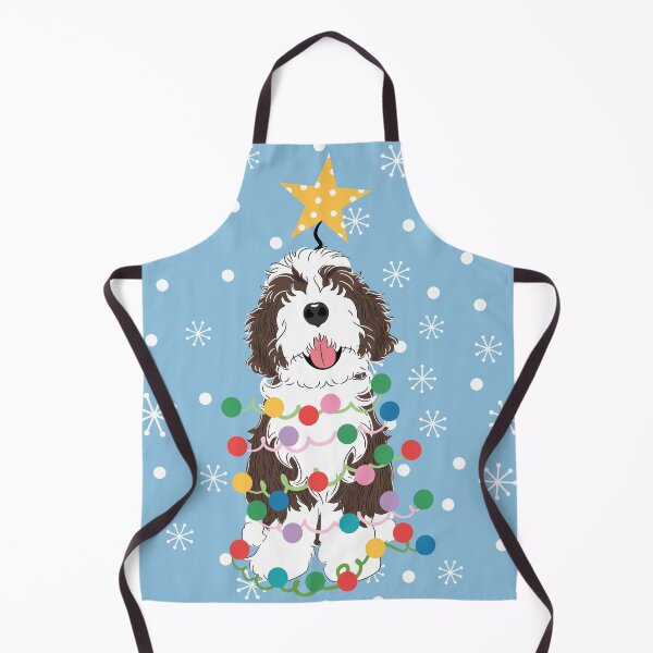 Item preview, Brown Brindle Bernedoodle Christmas Tree designed and sold by Lulupainting.