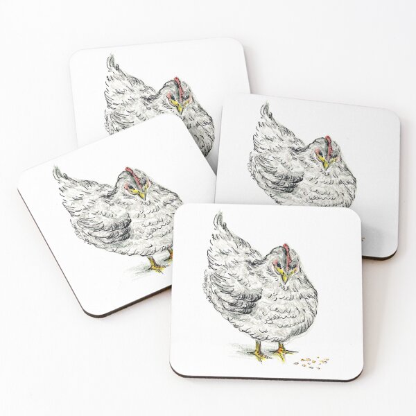 Item preview, Little cute grey hen with corn. designed and sold by janesg.