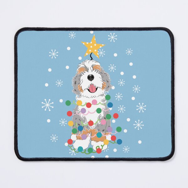 Item preview, Blue Merle Bernedoodle Christmas Tree designed and sold by Lulupainting.