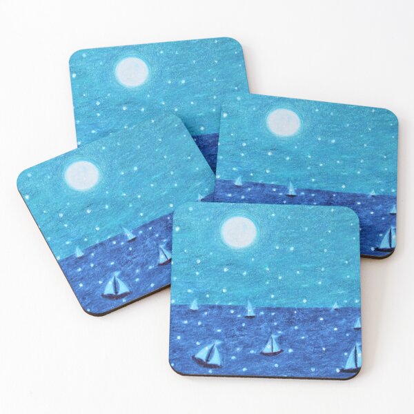 Item preview, Sailing Boats, Moon, Snow - Winter, Sea designed and sold by ClaudinesArt.