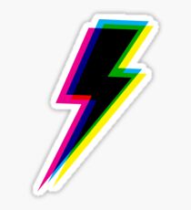 CMYK lightning (black) Sticker