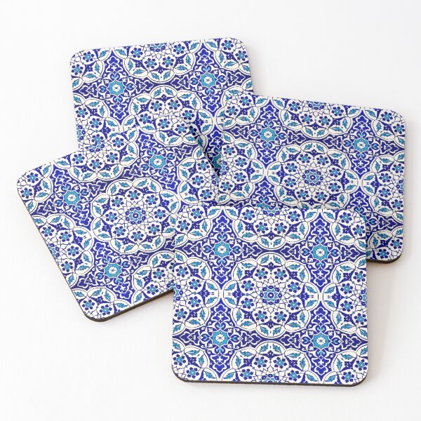 Item preview, Colourful Turkish Ottoman Iznik Blue White Tile Motif designed and sold by WheresMyMojo.