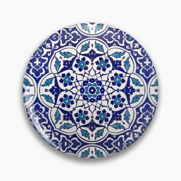 Item preview, Colourful Turkish Ottoman Iznik Blue White Tile Motif designed and sold by WheresMyMojo.