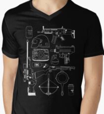Playerunknown's Battlegrounds The Arsenal - PUBG White Men's V-Neck T-Shirt