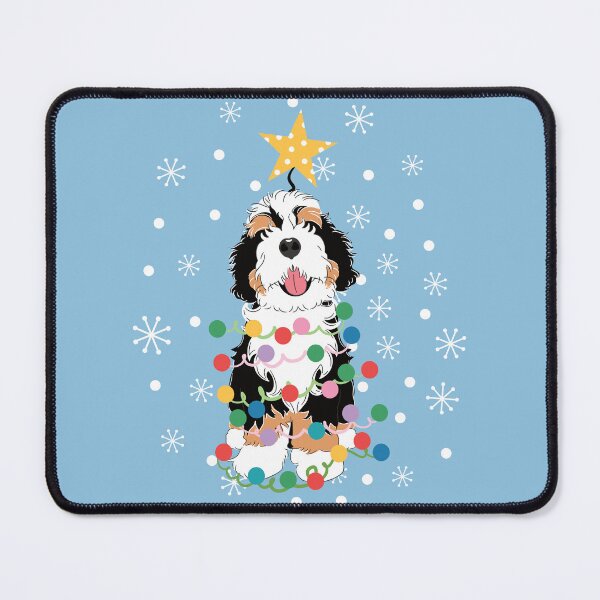 Item preview, Tri Color Bernedoodle Christmas Tree designed and sold by Lulupainting.
