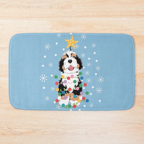 Item preview, Tri Color Bernedoodle Christmas Tree designed and sold by Lulupainting.