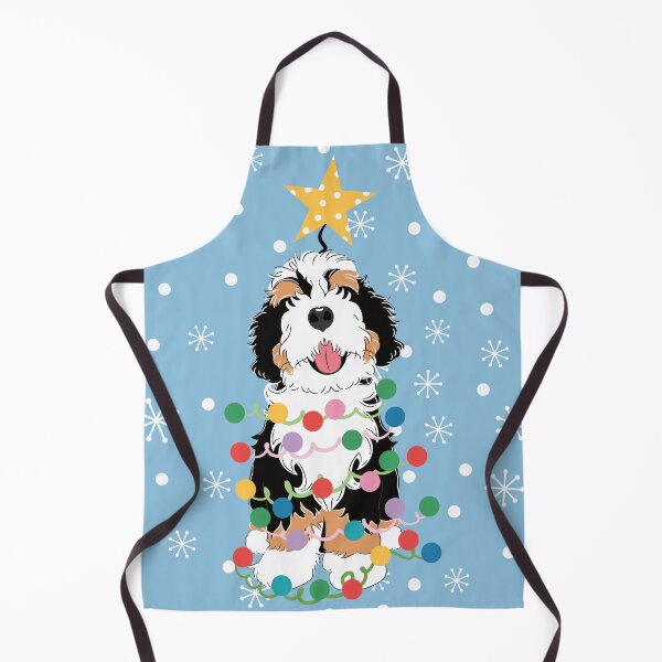 Item preview, Tri Color Bernedoodle Christmas Tree designed and sold by Lulupainting.