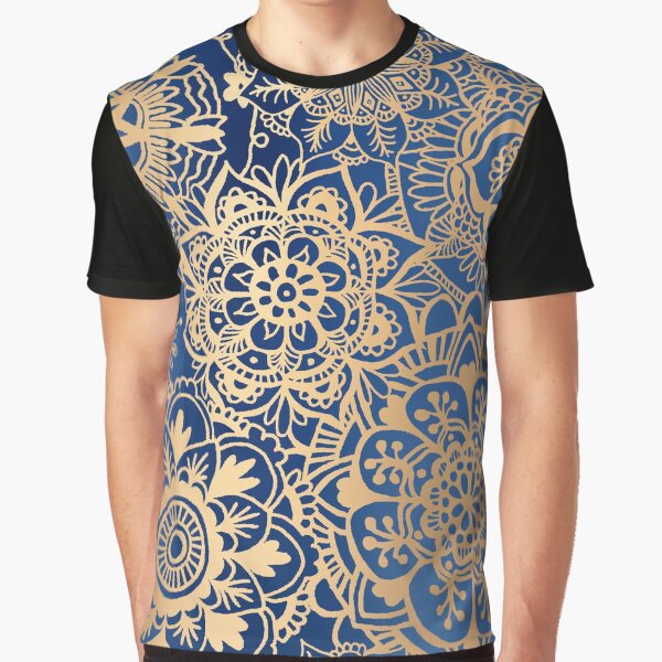 Artikel-Vorschau von Blaues und goldenes Mandala-Muster, designt und verkauft von Julie Erin Designs.