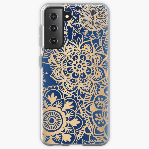 Blue and Gold Mandala Pattern Samsung Galaxy Soft Case