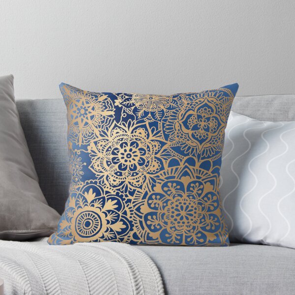 Item preview, Blue and Gold Mandala Pattern designed and sold by Julie Erin Designs.