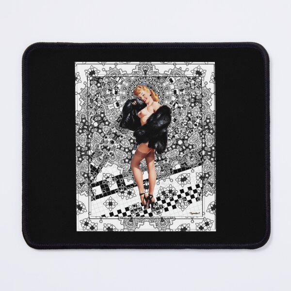 Item preview, Black Mink by Gil Elvgren Remastered Vintage Retro Xzendor7 Art Reproductions  designed and sold by martinezArts.