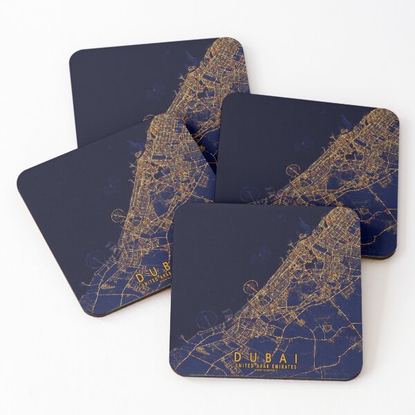 Item preview, Dubai, UAE Map  - City At Night designed and sold by deMAP.