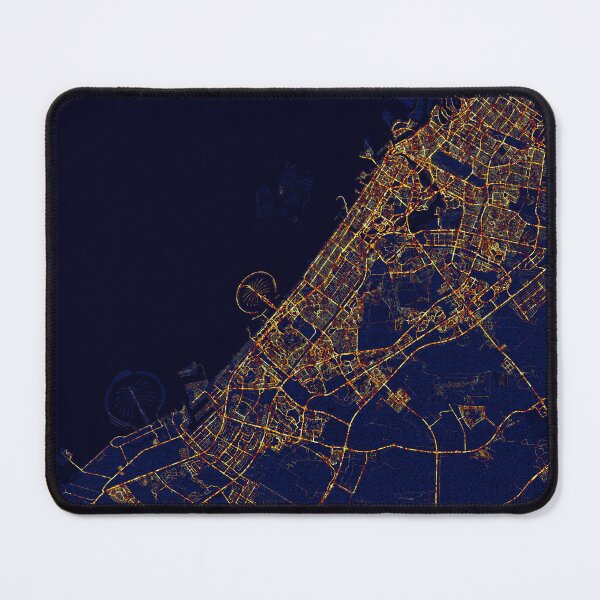 Item preview, Dubai, UAE Map  - City At Night designed and sold by deMAP.