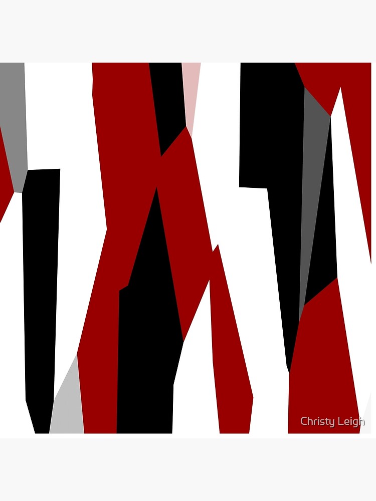 red black and white abstract by erichristy