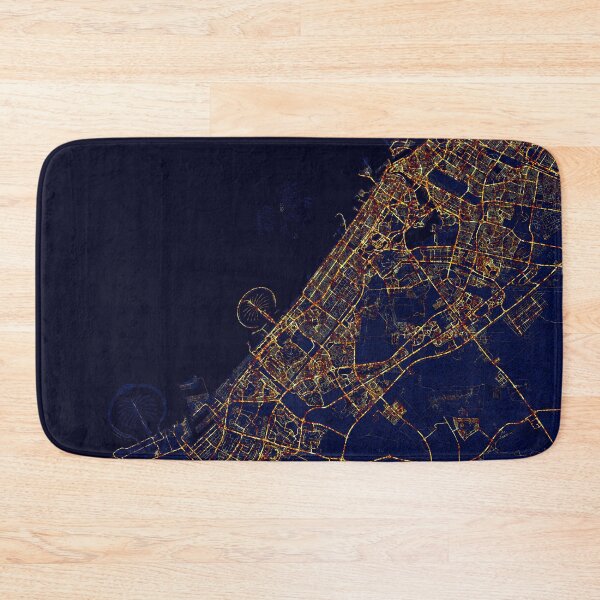 Item preview, Dubai, UAE Map  - City At Night designed and sold by deMAP.