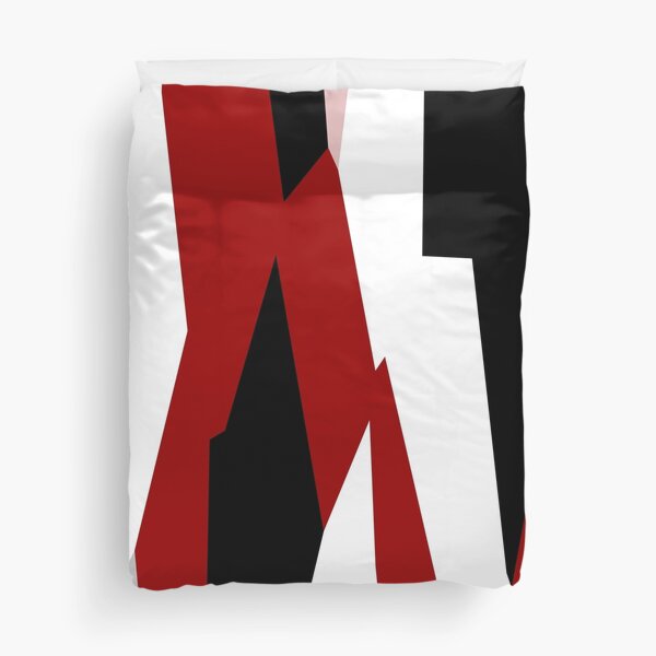 red black and white duvet cover